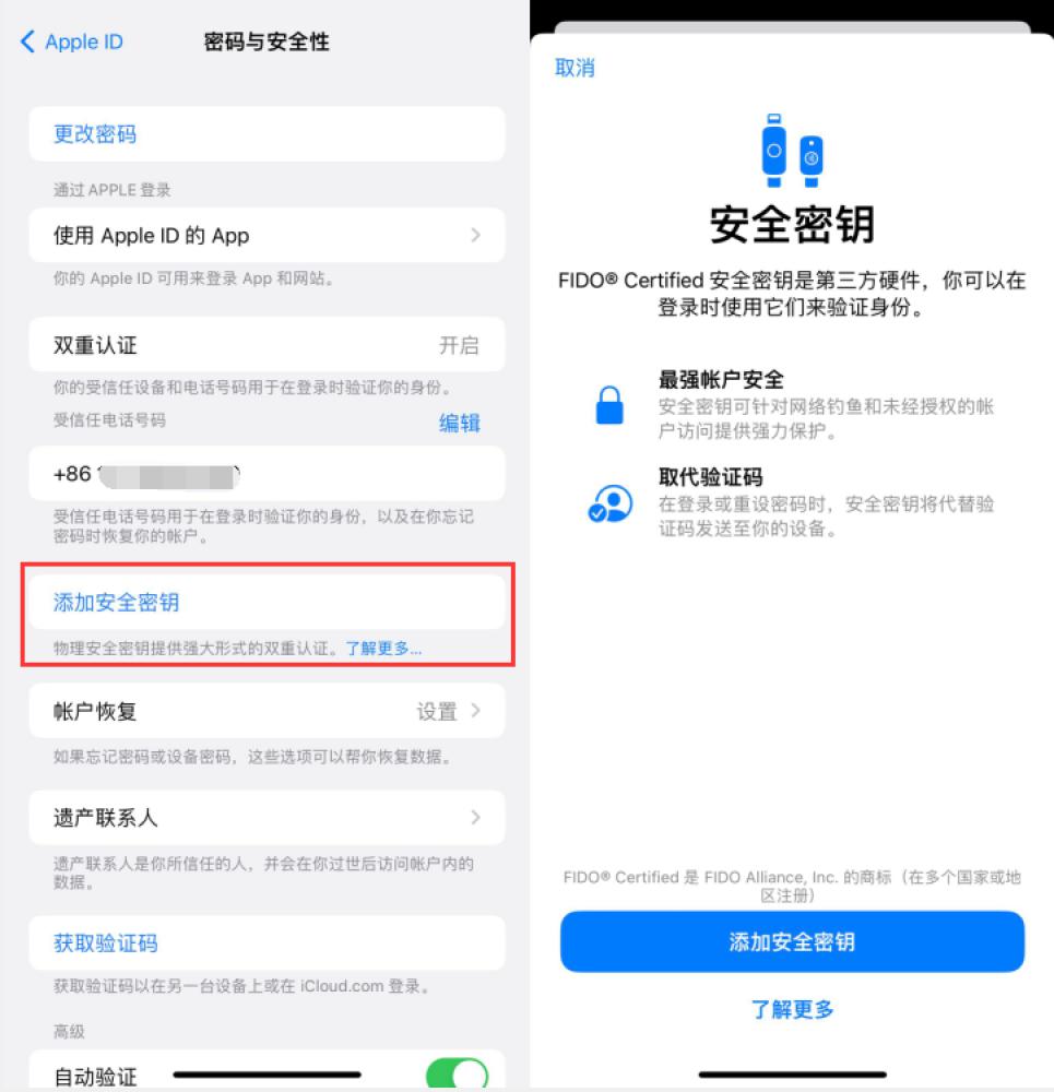 荔浦苹果服务网点分享物理安全密钥有什么用？iOS 16.3新增支持物理安全密钥会更安全吗？ 