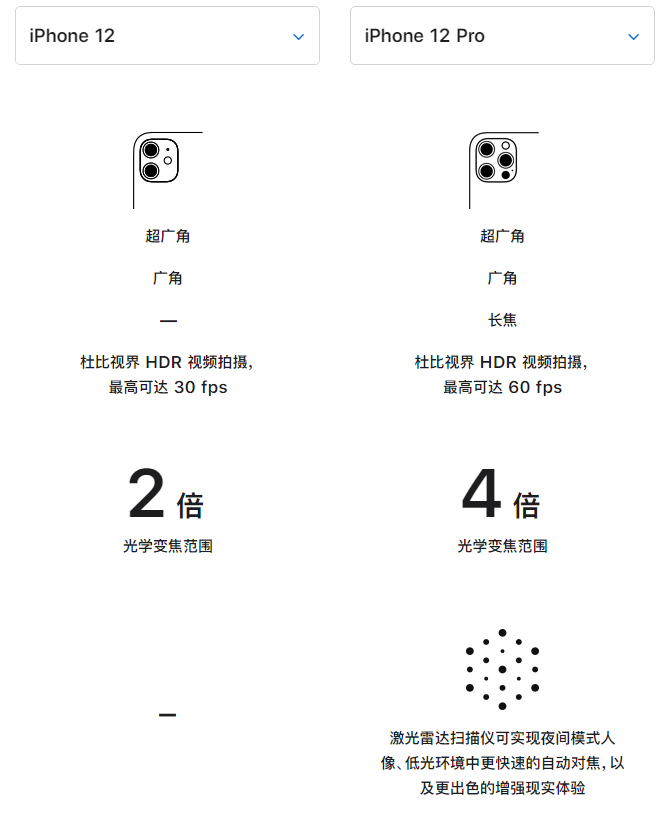 荔浦苹果手机维修分享苹果 iPhone 12 与 iPhone 12 Pro 选哪款 